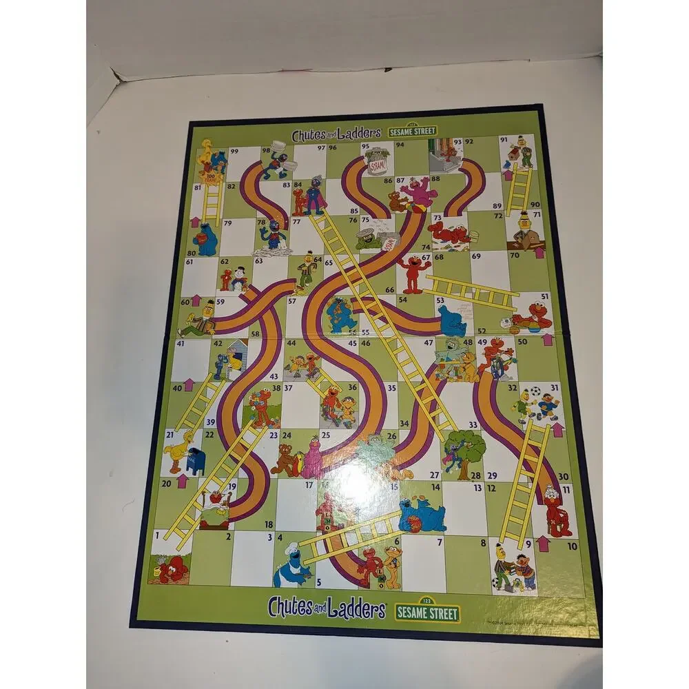 Vintage Sesame Street Chutes and Ladders Board Game Complete
